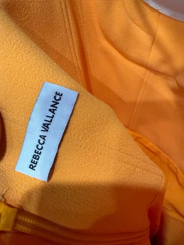 Rebecca Vallance Belted Halterneck Crepe Maxi Dress Size 4 – Zinnia Orange