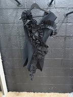 Maticevski Avery Ruffled Crêpe Mini Dress Size 6 – Black Short