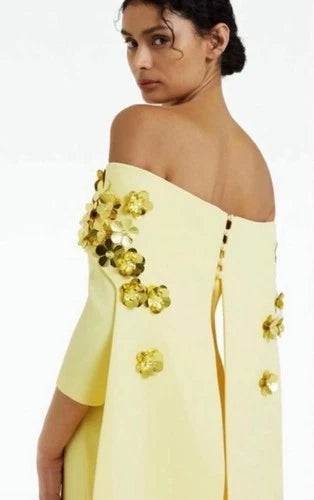 Safiyaa Arabella Harness with Flowing Dress Size 4 – Pale Yellow Maxi