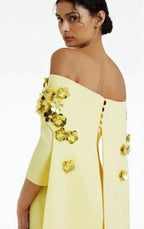 Safiyaa Arabella Harness with Flowing Dress Size 4 – Pale Yellow Maxi