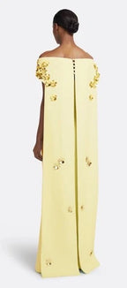 Safiyaa Arabella Harness with Flowing Dress Size 4 – Pale Yellow Maxi