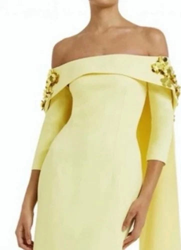 Safiyaa Arabella Harness with Flowing Dress Size 4 – Pale Yellow Maxi