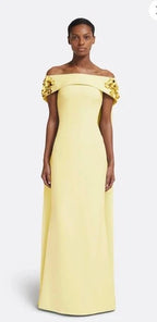 Safiyaa Arabella Harness with Flowing Dress Size 4 – Pale Yellow Maxi