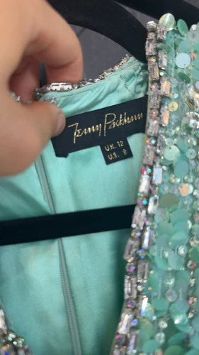 Jenny Packham Gazelle Sequin-Tulle Gown Size 6/8 – Mint Maxi Dress