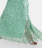 Jenny Packham Gazelle Sequin-Tulle Gown Size 6/8 – Mint Maxi Dress