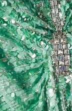 Jenny Packham Gazelle Sequin-Tulle Gown Size 6/8 – Mint Maxi Dress