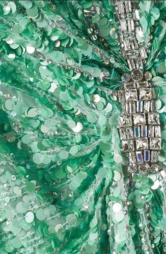 Jenny Packham Gazelle Sequin-Tulle Gown Size 6/8 – Mint Maxi Dress