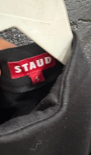 STAUD Kirsten Beaded Cut-Out Minidress Size S – Black Bodycon