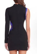 STAUD Kirsten Beaded Cut-Out Minidress Size S – Black Bodycon