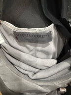 Alberta Ferretti Ombre One-Shoulder Evening Gown Size 2 – Black/Silver Maxi