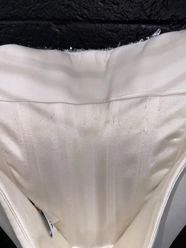 MATICEVSKI Rekindle Strapless Embellished Pleated Crepe Gown Size 4 US – White Midi