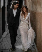 Galia Lahav Beaded Mermaid Bridal Gown Size 8 – Includes Overskirt & Veil