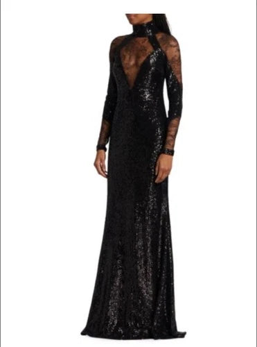 Elie Saab Lace and Sequin Embroidered Gown Size 36 – New With Tags