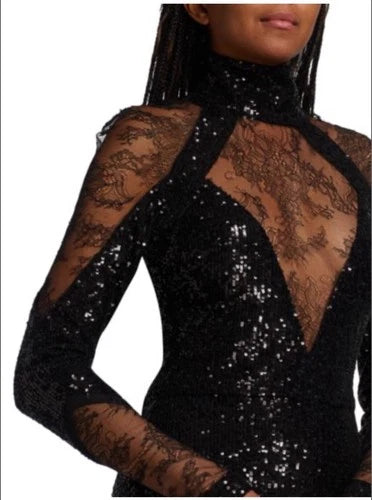 Elie Saab Lace and Sequin Embroidered Gown Size 36 – New With Tags