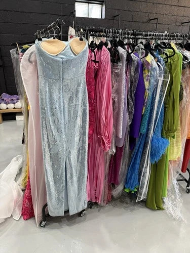 The New Arrivals by Ilkyaz Orel Sisu Strapless Bow Dress Size 36 Sparkling Azure