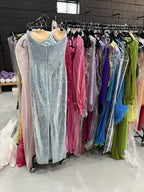 The New Arrivals by Ilkyaz Orel Sisu Strapless Bow Dress Size 36 Sparkling Azure