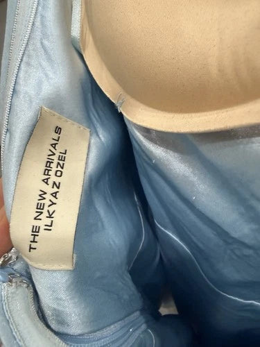 The New Arrivals by Ilkyaz Orel Sisu Strapless Bow Dress Size 36 Sparkling Azure