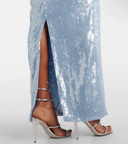 The New Arrivals by Ilkyaz Orel Sisu Strapless Bow Dress Size 36 Sparkling Azure