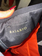 Rasario Sequin Draped Satin Midi Dress Size 38/6 Retails 2296