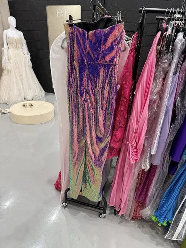 Monique Lhuillier Sequin Dress Size 2/4 – Pink A-Line Gown