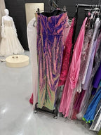 Monique Lhuillier Sequin Dress Size 2/4 – Pink A-Line Gown