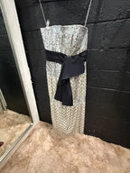 Carolina Herrera Sequin Strapless Tie-Waist Sheath Dress Size 4