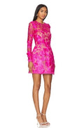 Bronx and Banco Maraya Long Sleeve Mini Dress in Fuchsia Size M – Statement Party Style