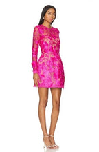 Bronx and Banco Maraya Long Sleeve Mini Dress in Fuchsia Size M – Statement Party Style