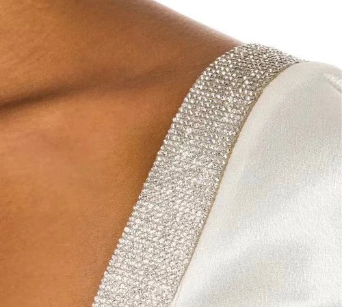 BRONX AND BANCO Lana Bridal Mini Dress in White Size S – Elegant Statement Style