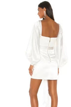 BRONX AND BANCO Lana Bridal Mini Dress in White Size S – Elegant Statement Style