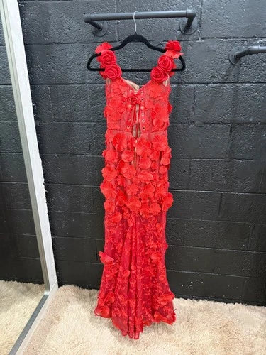 Bronx and Banco Jasmine Maxi Dress in Red Size S (4) – Elegant Statement Style