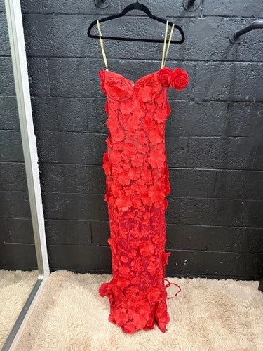 Bronx and Banco Jasmine Maxi Dress in Red Size S (4) – Elegant Statement Style