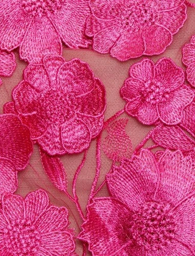 Bronx and Banco Maraya Long Sleeve Mini Dress in Fuchsia Size M – Statement Party Style