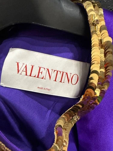 Valentino Garavani Sequin Bow Silk Duchesse Mini Shift Dress Size 2 – Iconic Couture Elegance